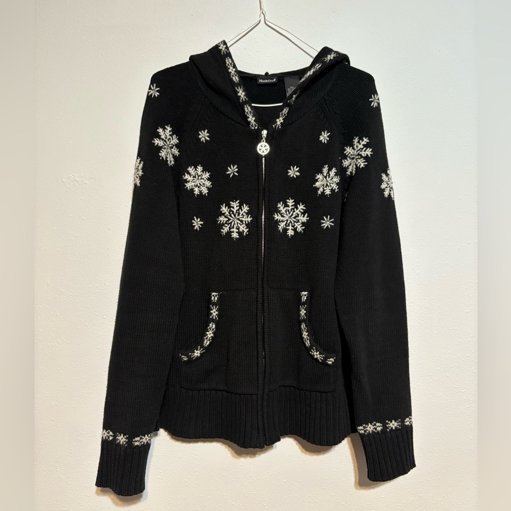 Vintage Snowflake Full-Zip Sweater